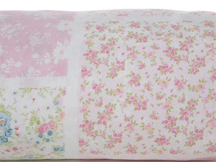 Patch Rosy Cu Bumbac Double Lenjerie De Pat 200x220 cm Roz