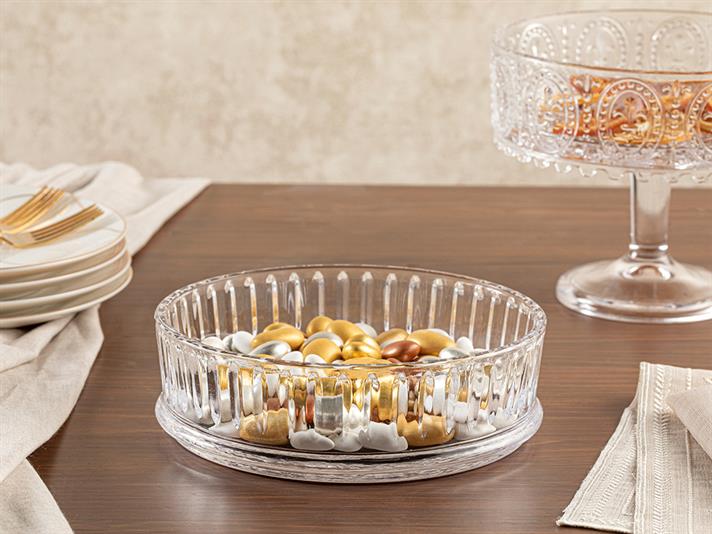 Patio Glass Presentation Plate 19 cm Transparent