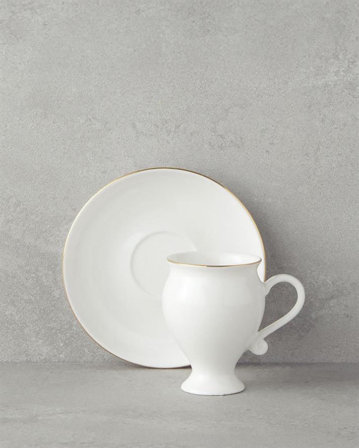 Patricia Porcelain 12 Parça 6 Kişilik Coffee Cup Set 90 ml Gold