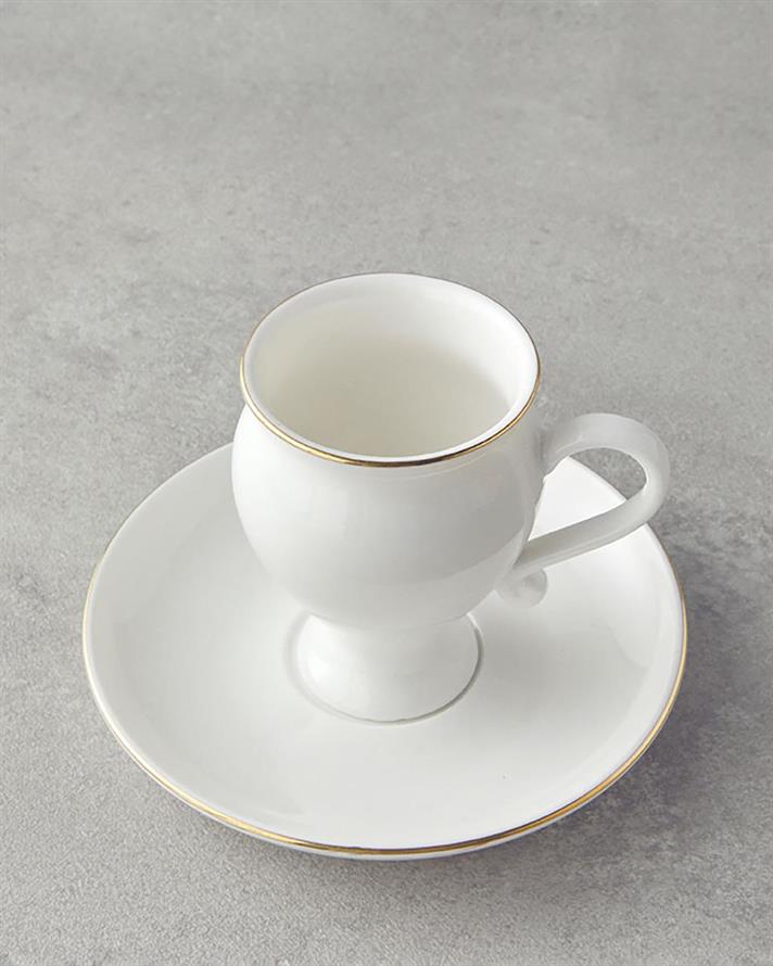 Patricia Porcelain 12 Parça 6 Kişilik Coffee Cup Set 90 ml Gold