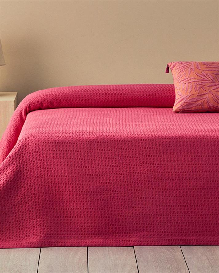 Patura subtire King Size, Harmony, bumbac, 240x220 cm, roz inchis