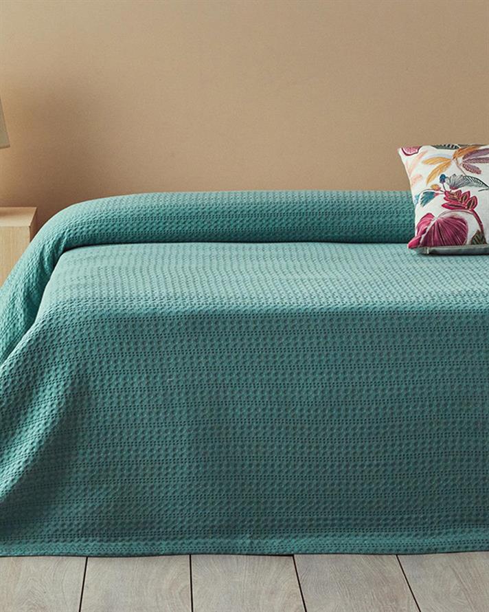 Patura subtire King Size, Harmony, bumbac, 240x220 cm, verde