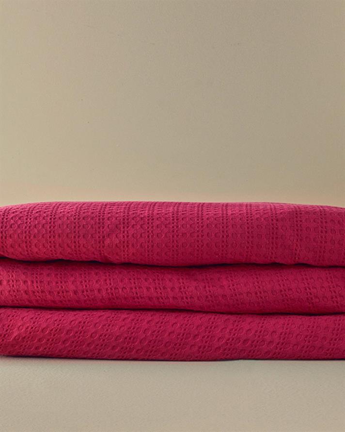 Patura subtire King Size, Harmony, bumbac, 240x220 cm, roz inchis