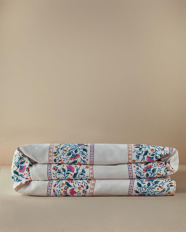 Patura subtire pentru o persoana, Charming Lines, bumbac, 150x220 cm, verde