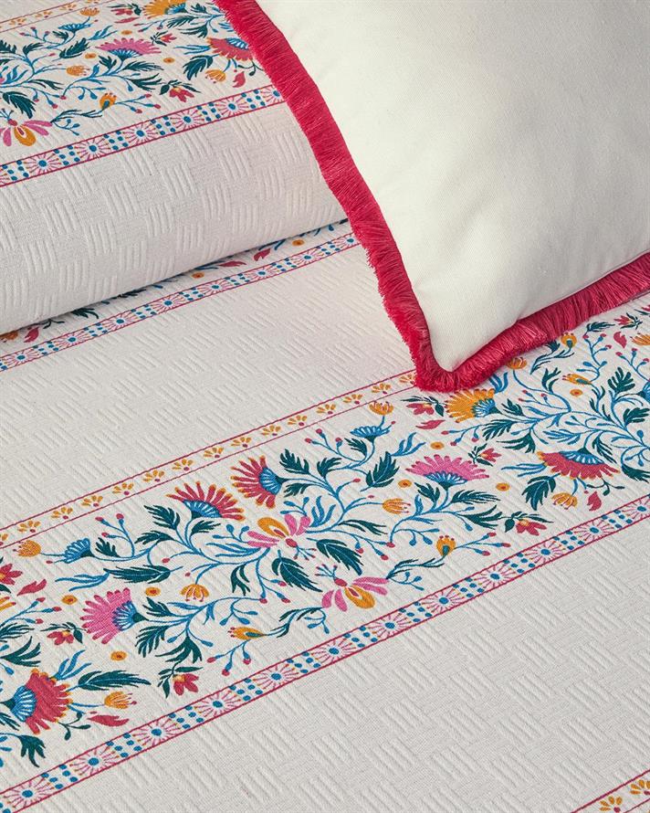 Patura subtire pentru o persoana, Charming Lines, bumbac, 150x220 cm, verde