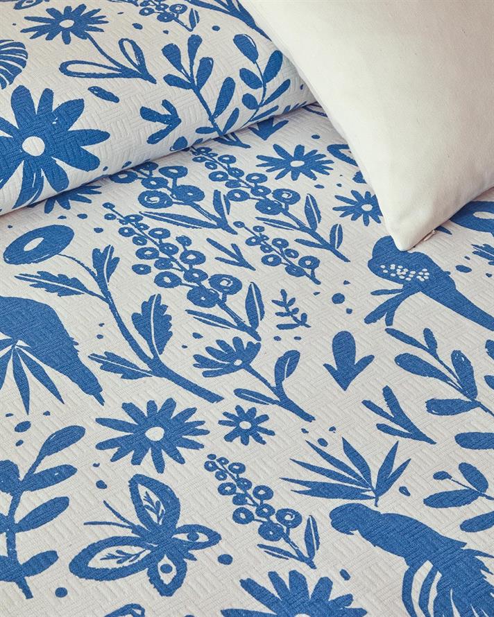 Imprimate Single Pătură De Vară 150x220 cm Albastru