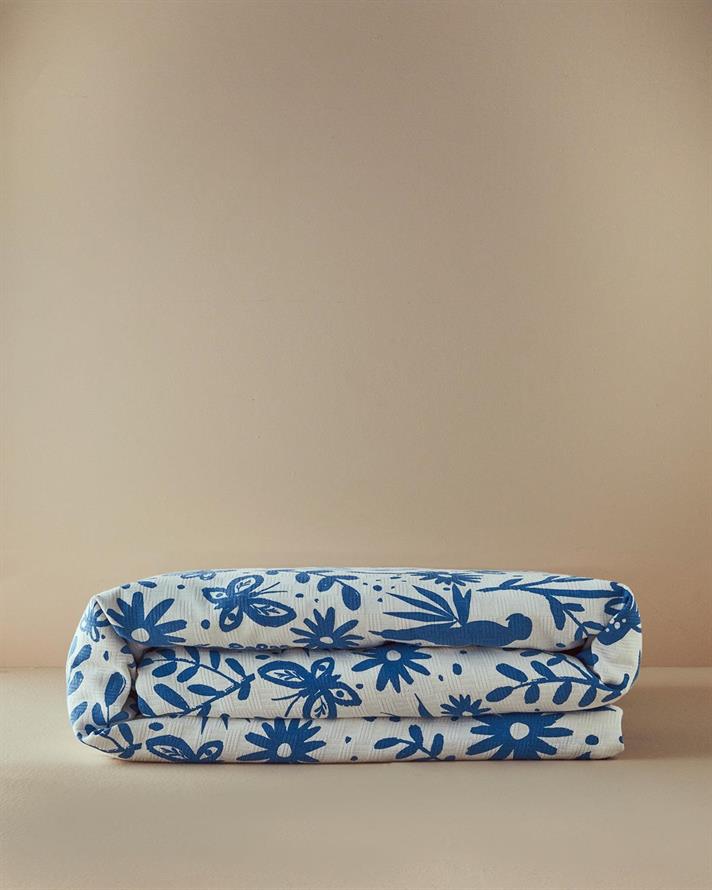 Imprimate Single Pătură De Vară 150x220 cm Albastru