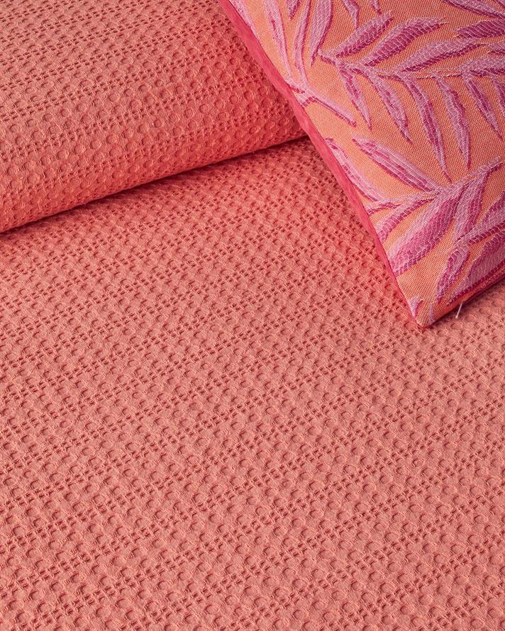 armonie Imprimate Single Pătură De Vară 150x220 cm Piersică