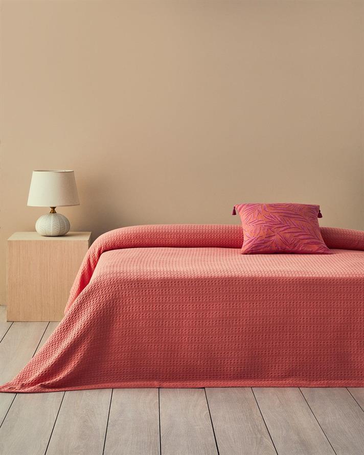 armonie Imprimate Single Pătură De Vară 150x220 cm Piersică