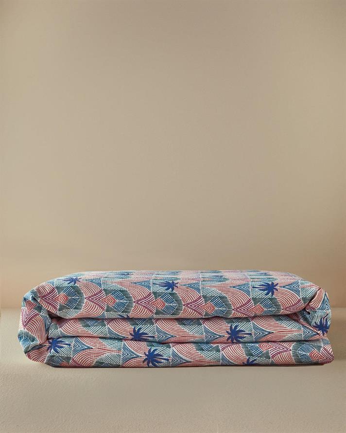 Imprimate Single Pătură De Vară 150x220 cm Albastru