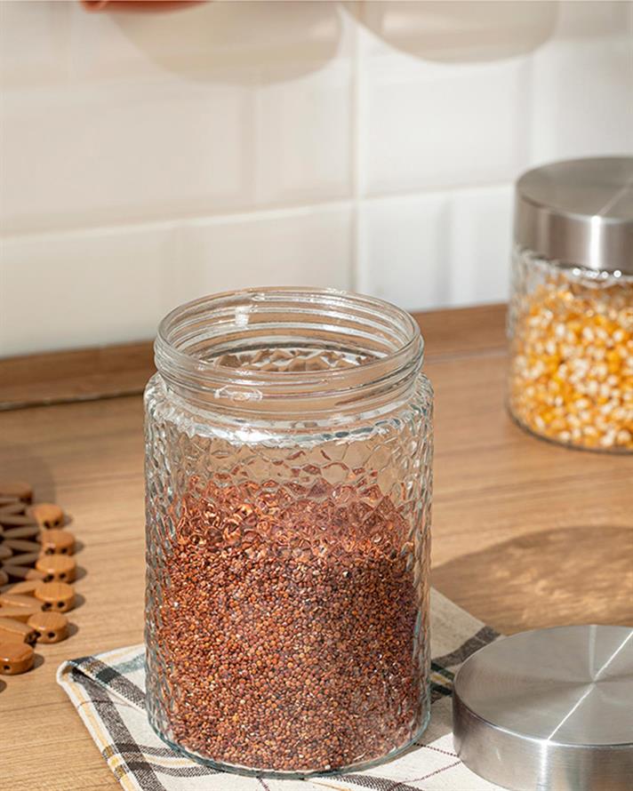 Paws Glass Storing Jar 1200 ml Transparent