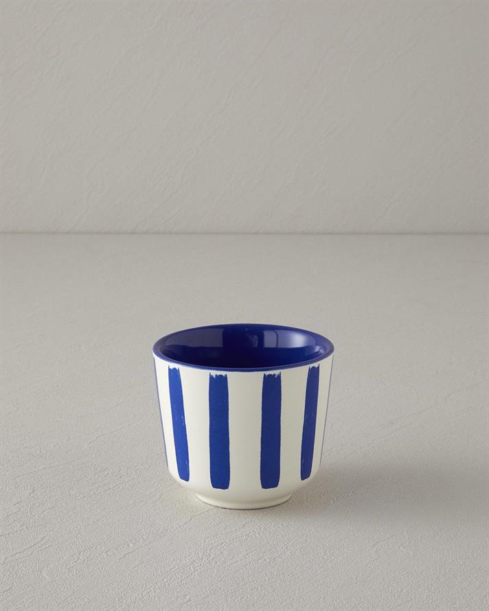 Set 2 pahare, Blue Fish, gresie ceramica, 270 ml, albastru