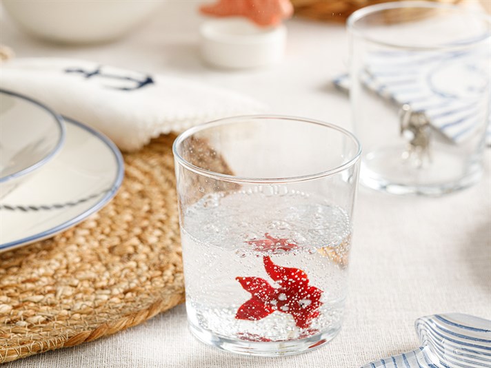 Red Fish Glass Glass 345 ml Red