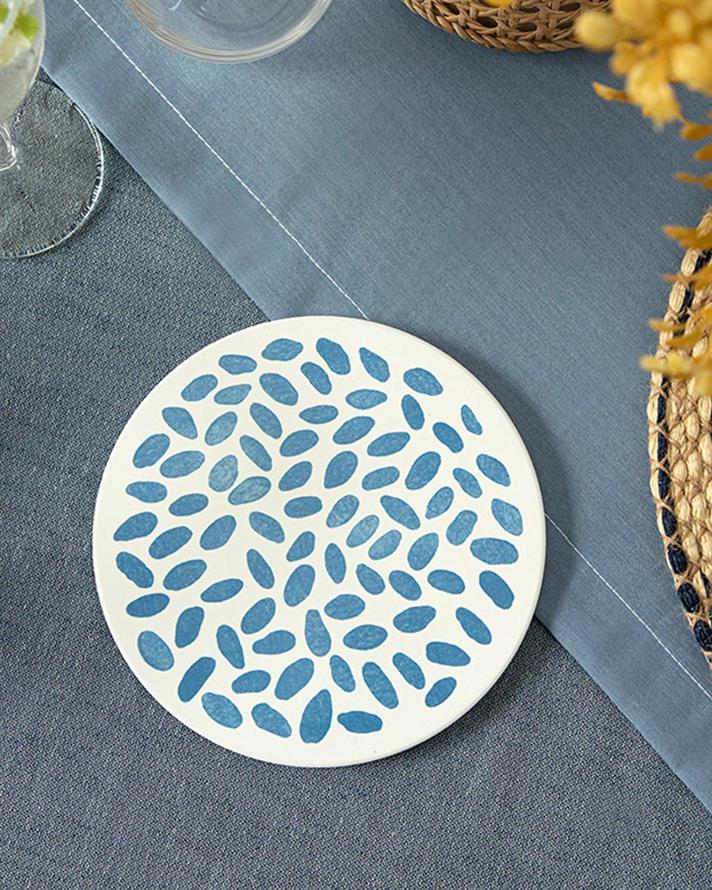 Pebbles Silicone Hot Mat 16 cm Blue