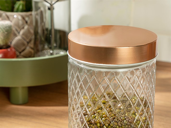 Peggy Glass Storing Jar 1200 ml Bronze