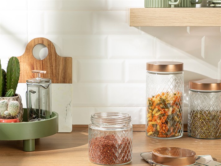 Peggy Glass Storing Jar 900 ml Bronze