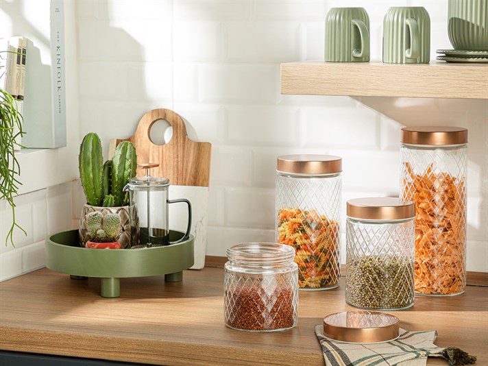 Peggy Glass Storing Jar 900 ml Bronze