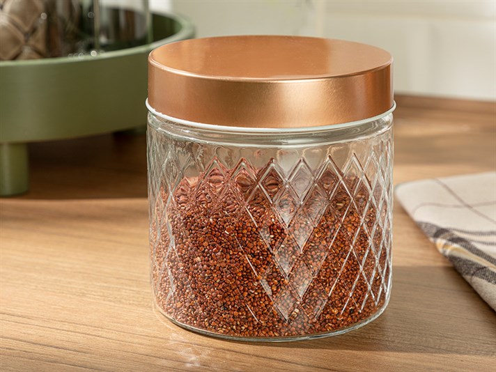 Peggy Glass Storing Jar 900 ml Bronze