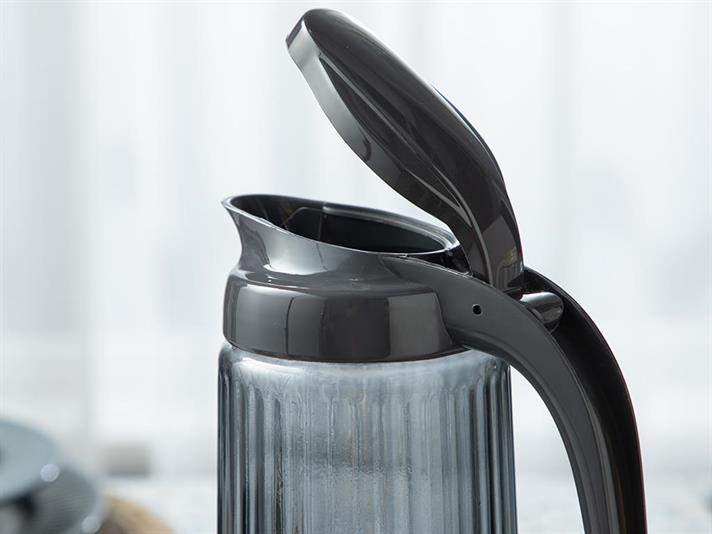 Brush Glass Water Bottle 1500 ml Anthracite