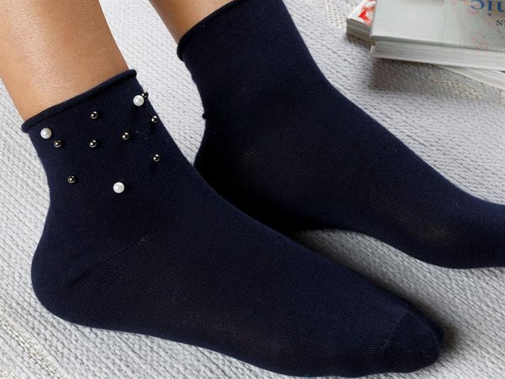 Pearl Cotton Socks Standart Dark Blue