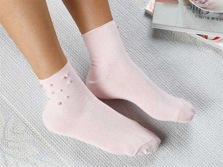 Pearl Cotton Socks Standart Pink