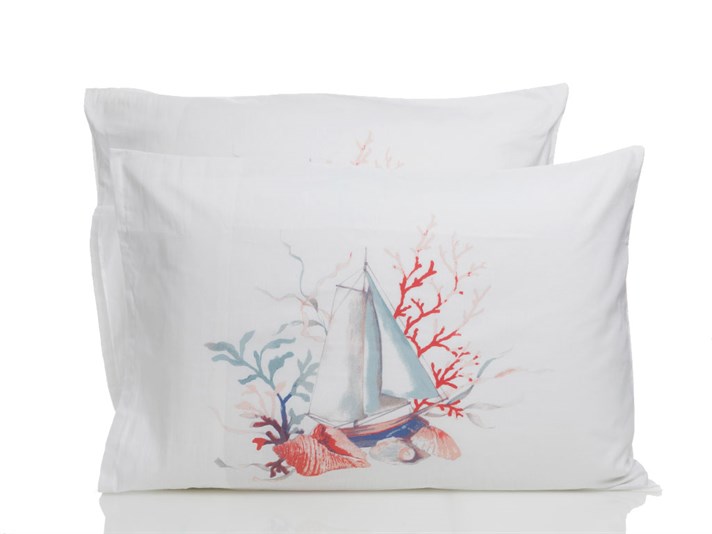 Perla de mare Cottony  Panou dublu  FAȚĂ DE PERNĂ 50x70 cm Coral