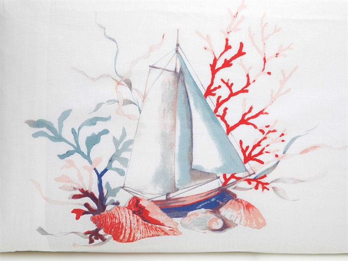 Perla de mare Cottony  Panou dublu  FAȚĂ DE PERNĂ 50x70 cm Coral