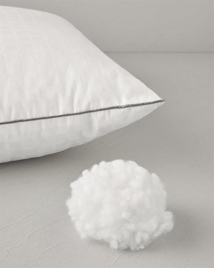 Pernă, Aura, bumbac cu umplutură tip biluțe din fibre de poliester siliconizat, 50x70 cm, gri