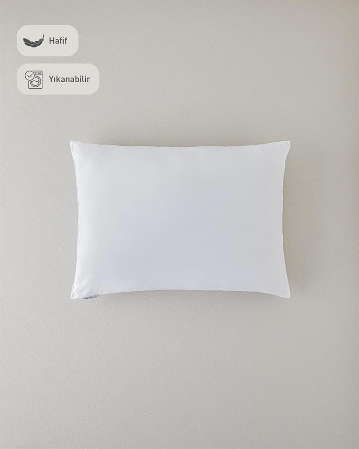 Pernă, bumbac cu umplutură din fibre poliester siliconizat, 50x70 cm, ecru