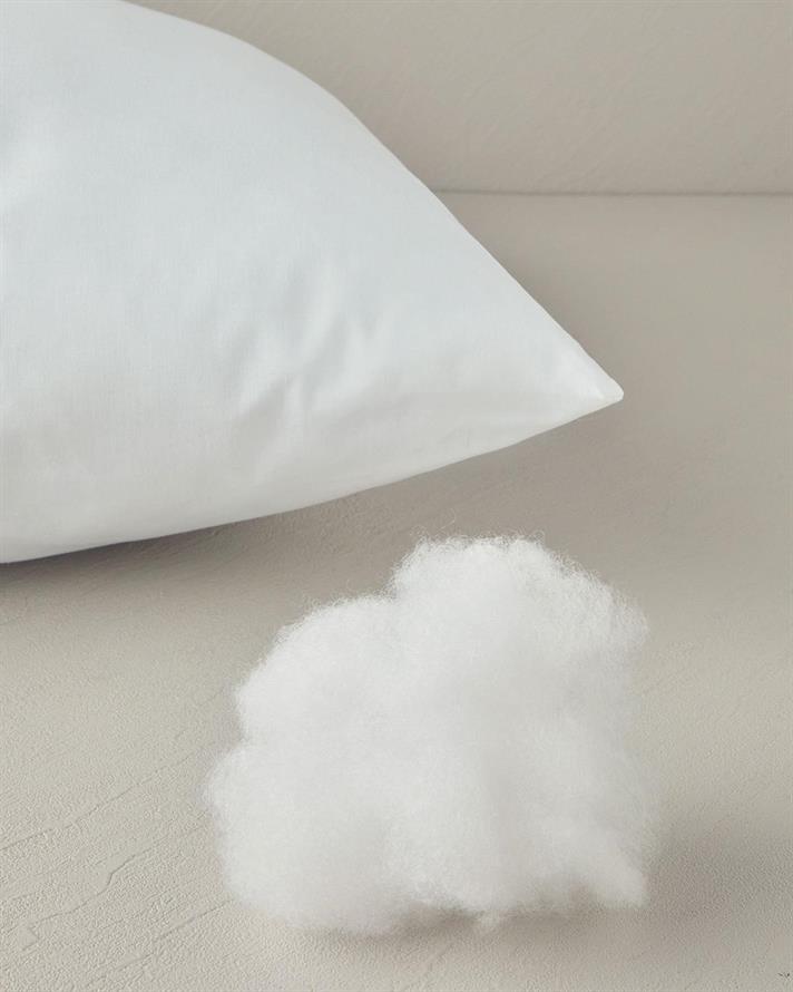 Pernă, bumbac cu umplutură din fibre poliester siliconizat, 50x70 cm, ecru