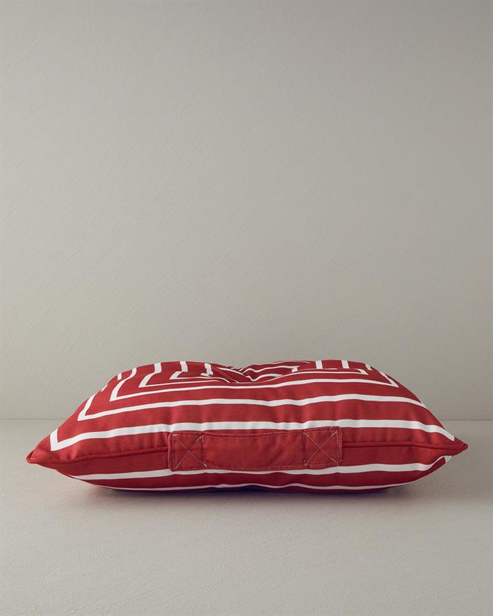 Pernă de podea, Northsea, bumbac-poliester, 60x60 cm, alb-bordo