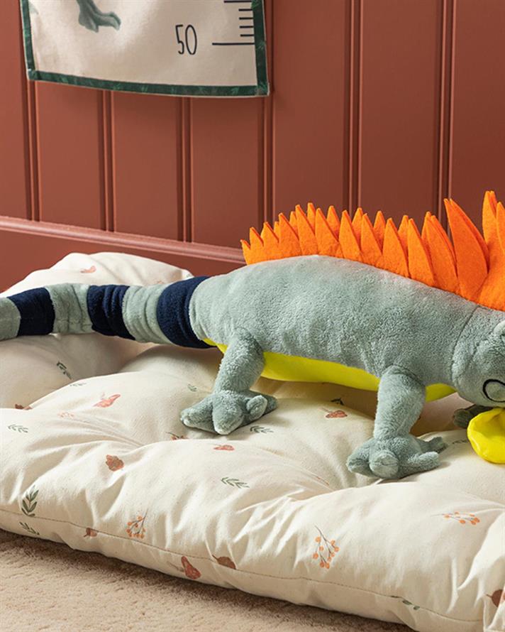 Pernă decorativă copii, Bukalemun, 100 cm, poliester, verde