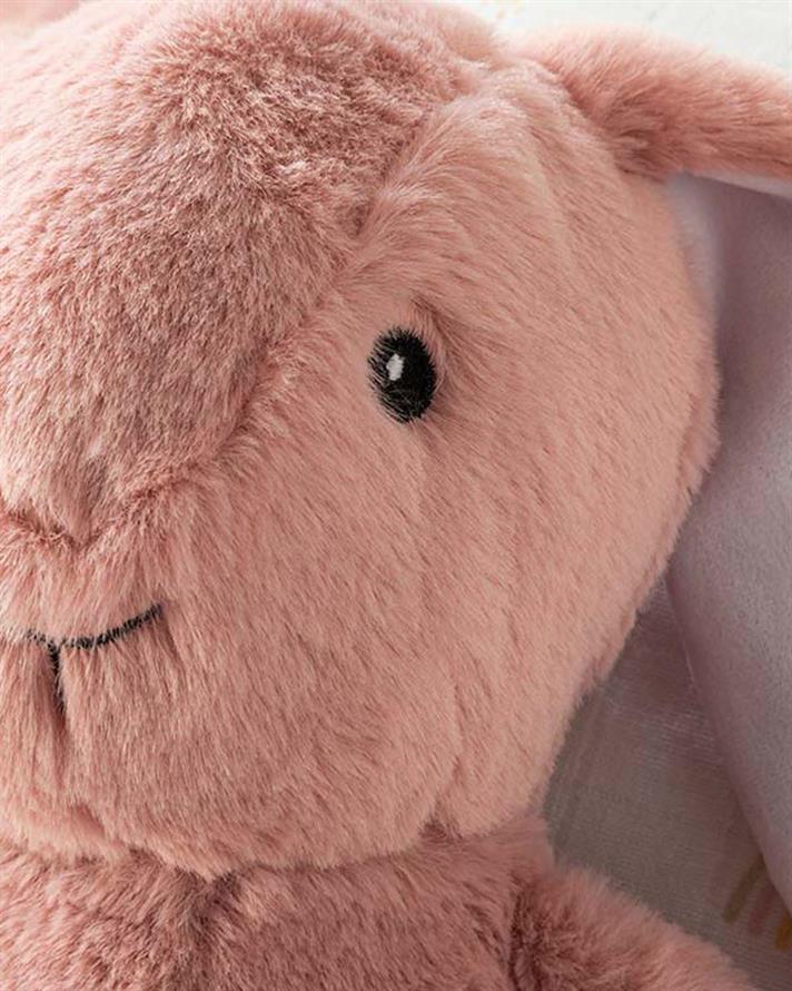 Pernă decorativă copii, Bunny, 30x28, poliester, roz