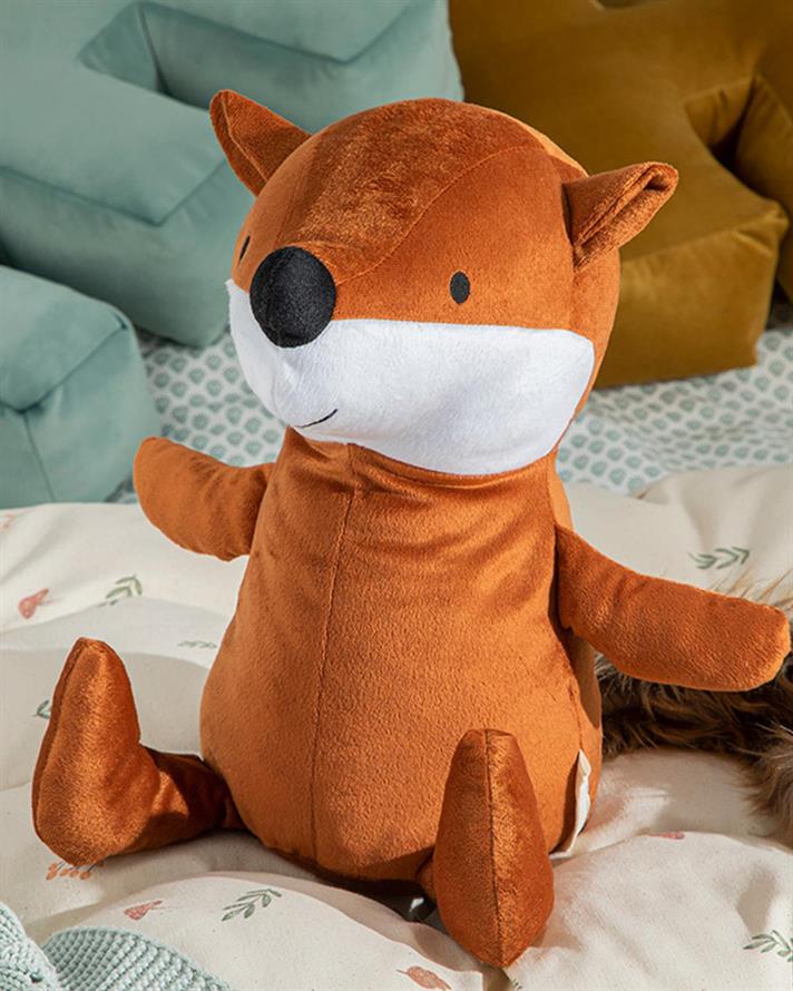 Pernă decorativă copii, Fox, 50x23 cm, poliester, Kiremit