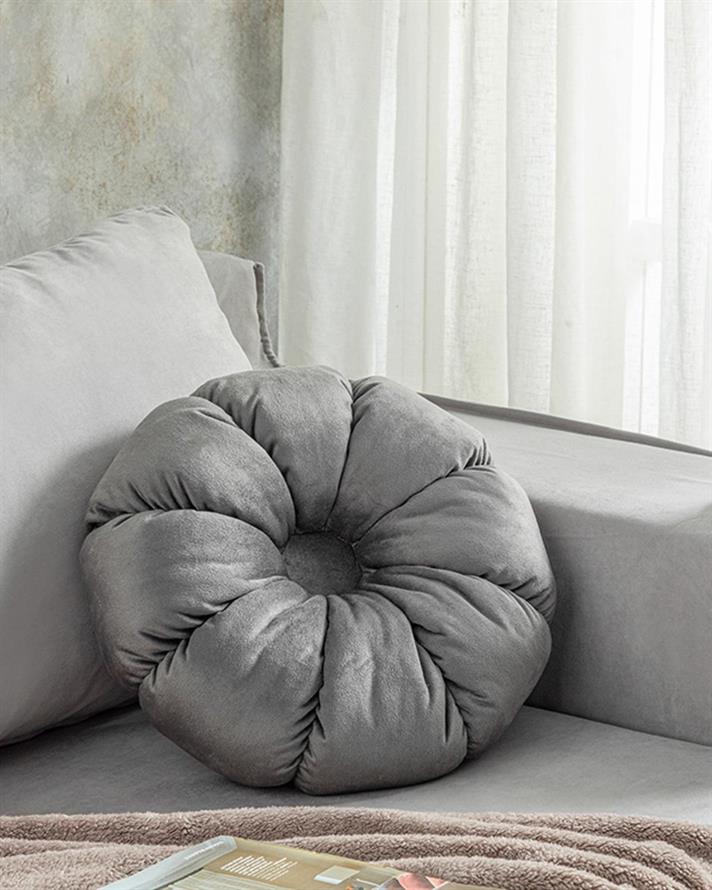 Pernă decorativă, Daisy, poliester, 40 cm, antracit