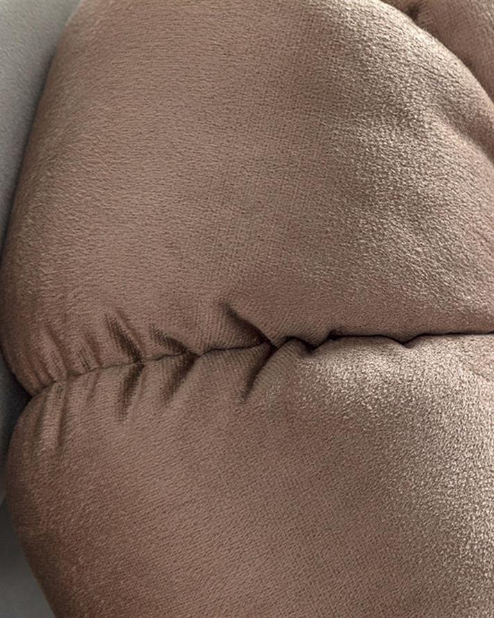 Daisy Velvet Decorative Cushion 40 cm Brown