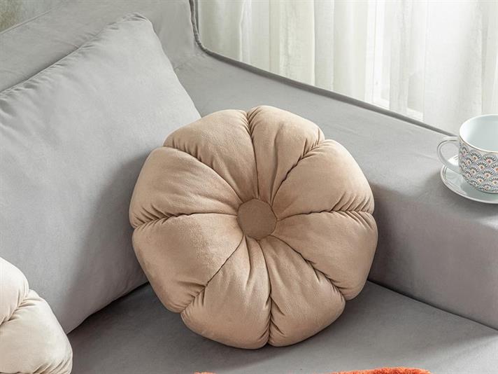 Daisy Velvet Decorative Cushion 40 cm Mink