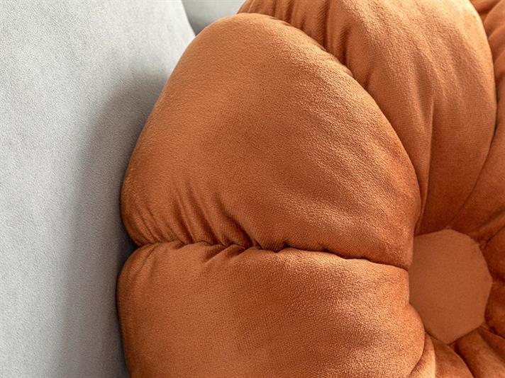 Daisy Velvet Decorative Cushion 40 cm Burnt Orange