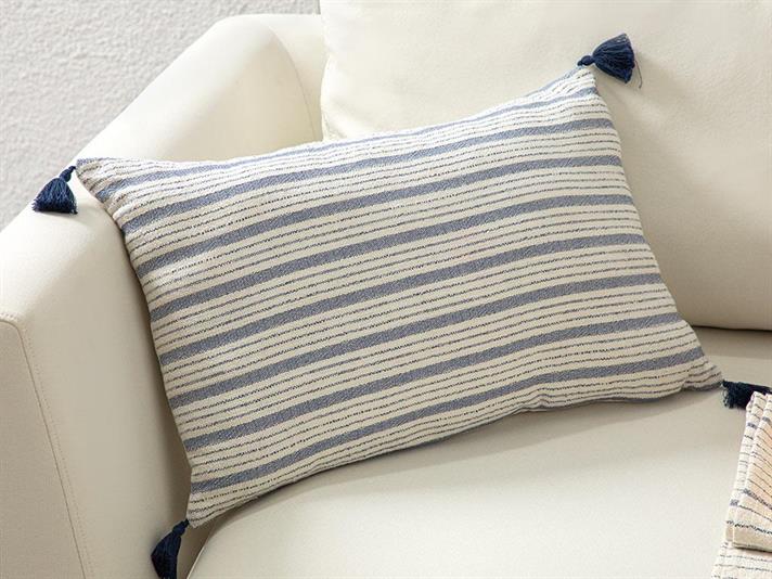 Pernă decorativă, Elio, bumbac, 35x55 cm, alb