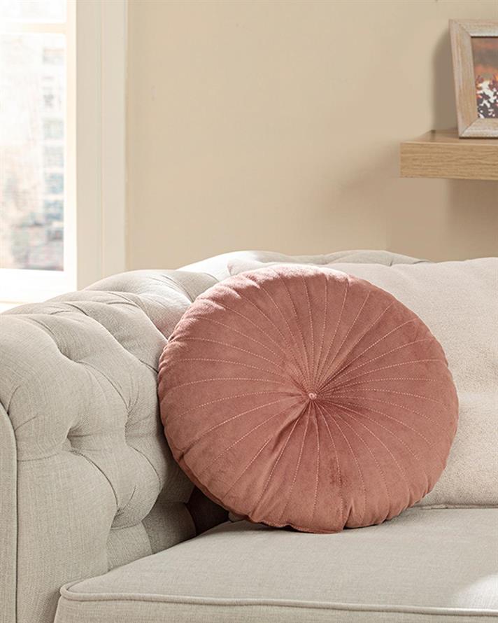 Mandarin Velvet Decorative Cushion 40 cm Rose Color