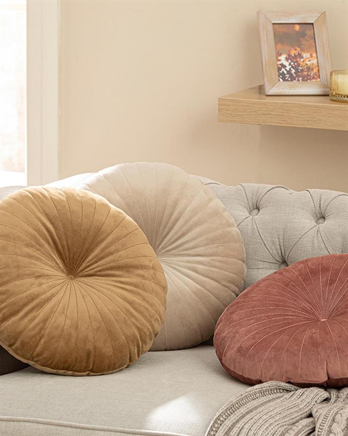 Mandarin Velvet Decorative Cushion 40 cm Mink