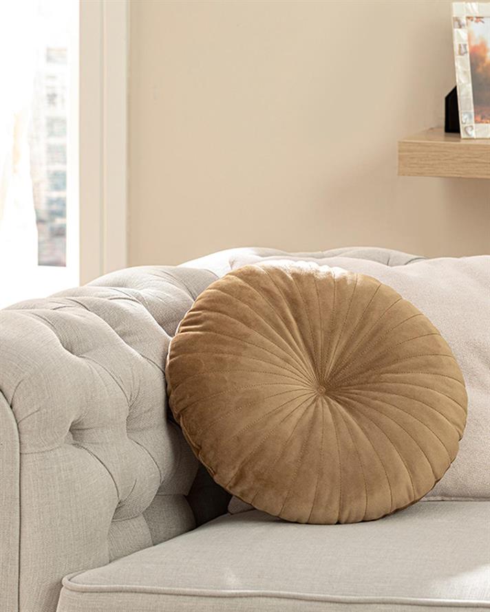 Mandarin Velvet Decorative Cushion 40 cm Mink