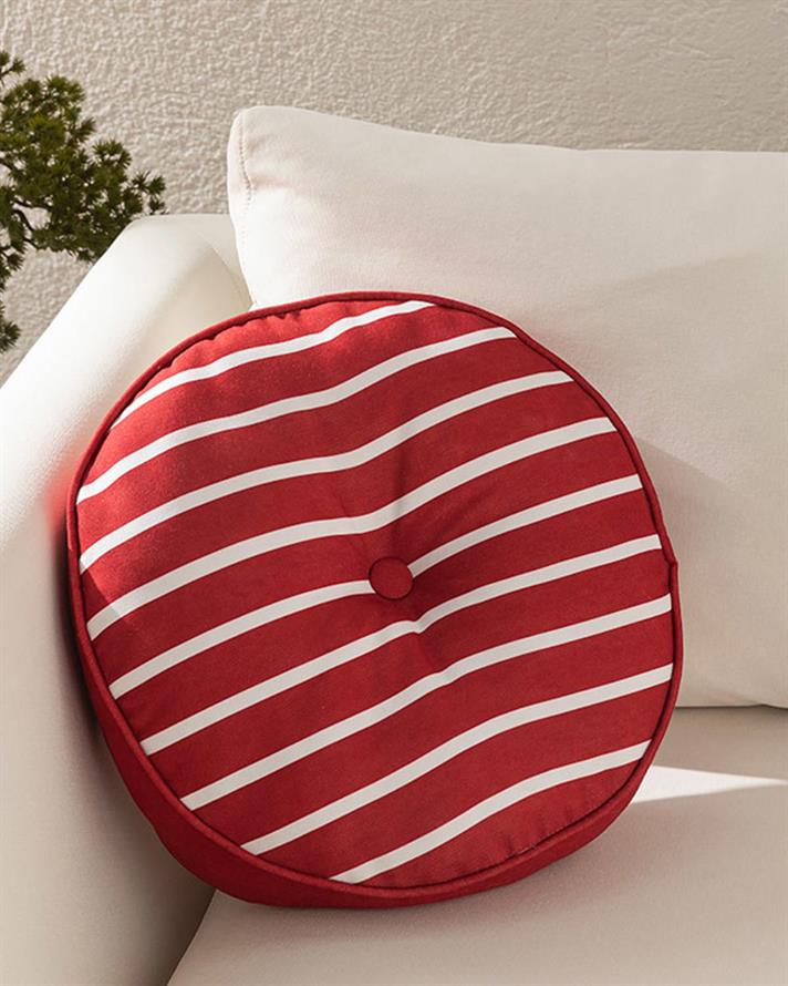 Decorative Cushion 40 cm White-Claret Red