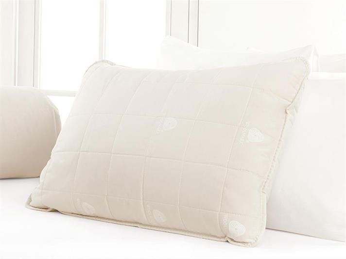 Pernă, Layna, bumbac cu umplutură din lână, 50x70 cm, alb