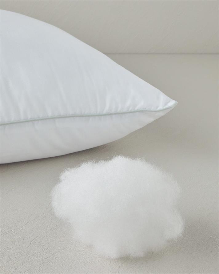 Pernă, Natural, microfibră cu umplutură din microgel, 50x70 cm, alb