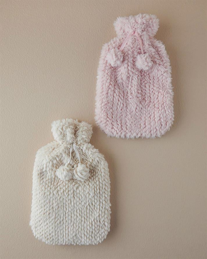 Pernă pentru apă caldă, Fluffy, 33x19 cm, poliester, ecru