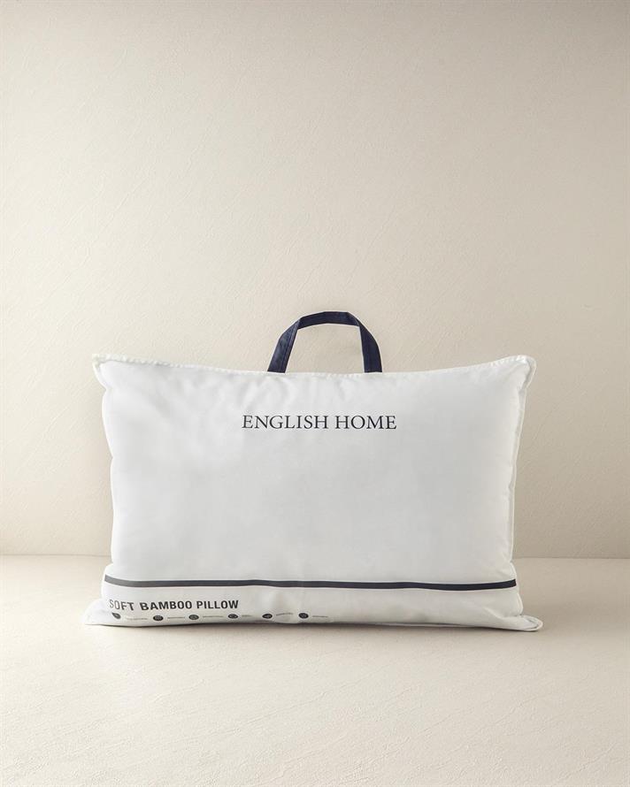 Pernă, Soft, bambus cu umplutură din fibra siliconizata, 50x70 cm, alb