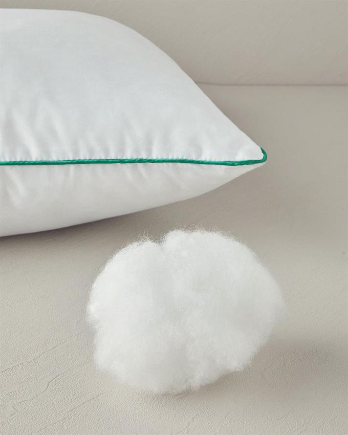 Pernă, Soft, bambus cu umplutură din fibra siliconizata, 50x70 cm, alb