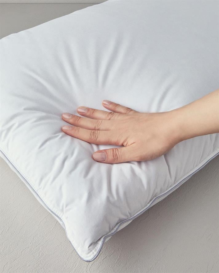 Pernă, Super Soft, bumbac cu umplutură din puf de gâscă, 50x70 cm, alb