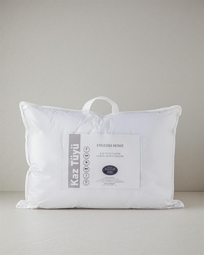 Pernă, Winter, bumbac cu umplutură din puf de gâscă, 50x70 cm, alb